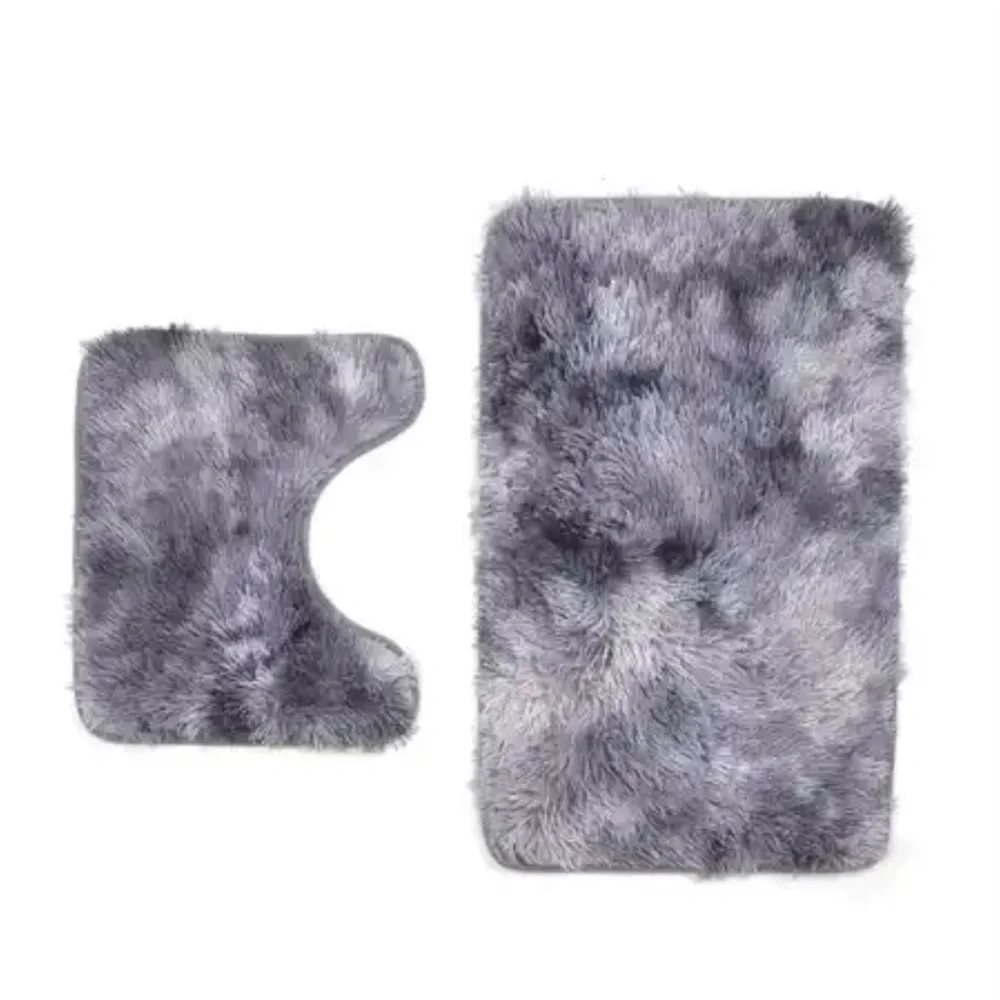 Gray Two Piece Anti-Slip Bathmat Set. NWT